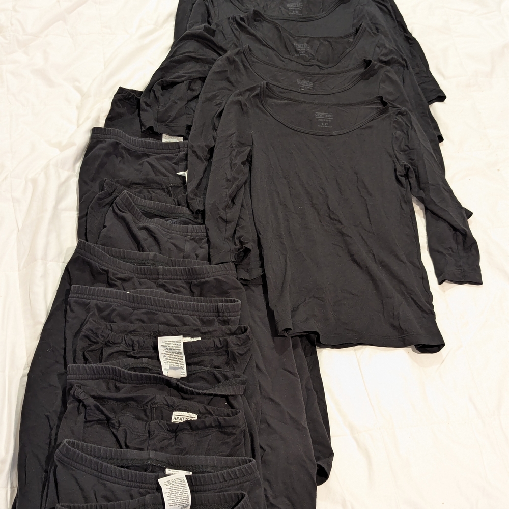 Uniqlo Kids Heattech Bundle, Black Size 3-4